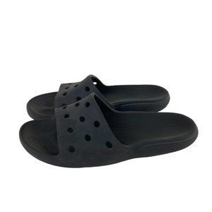 Crocs Mens Sz 5 Womens Sz 7 Black Slip On Slide Comfort Sandals Black Waterproof